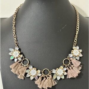 Jewelry vintage look tassel bronze antiqued necklace